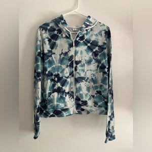 Tie-dye zip up sweatshirt